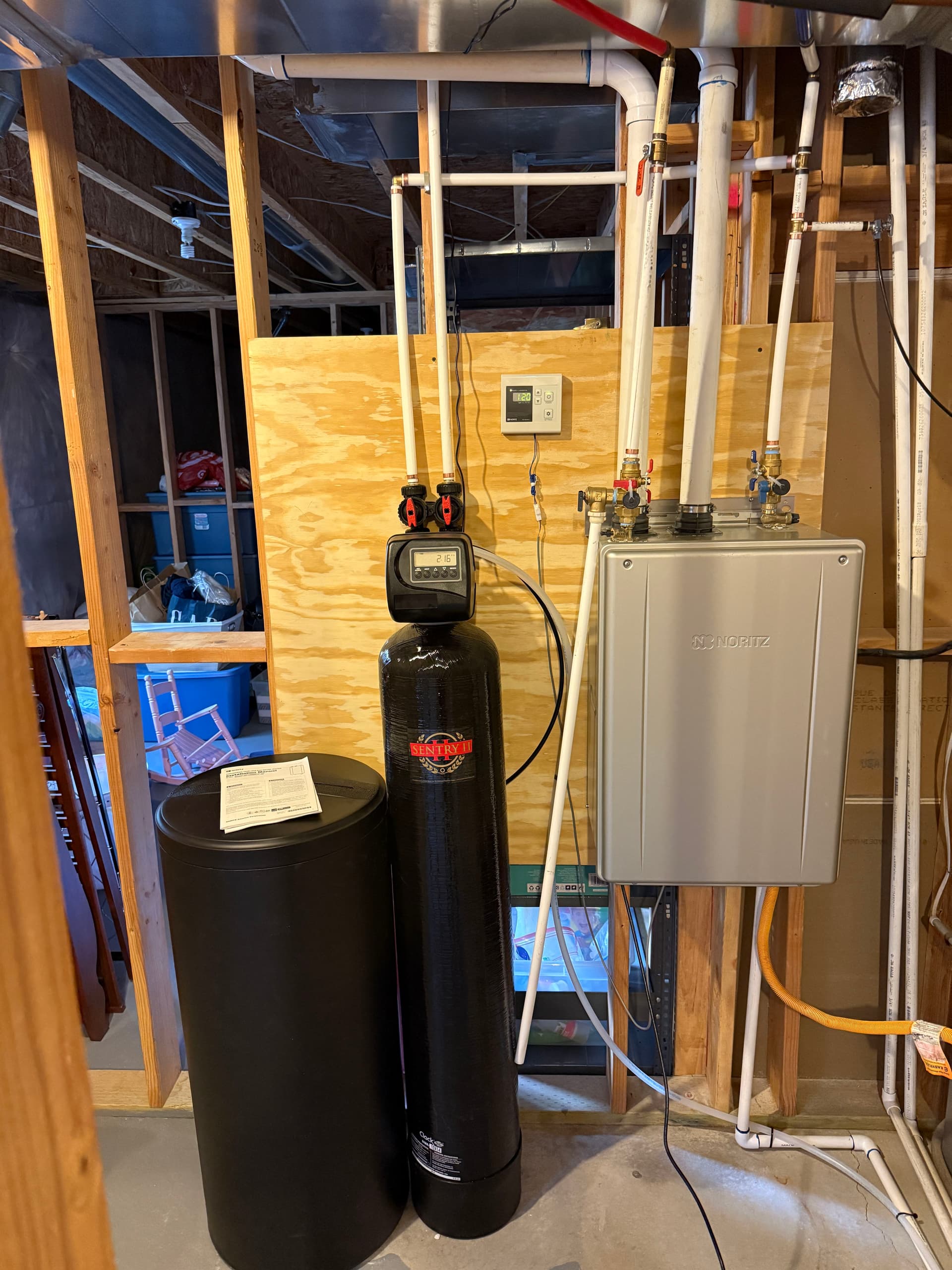 Gallery photos for Old Tank Water Heater and Softener Swapped for a Tankless Upgrade: Image #1