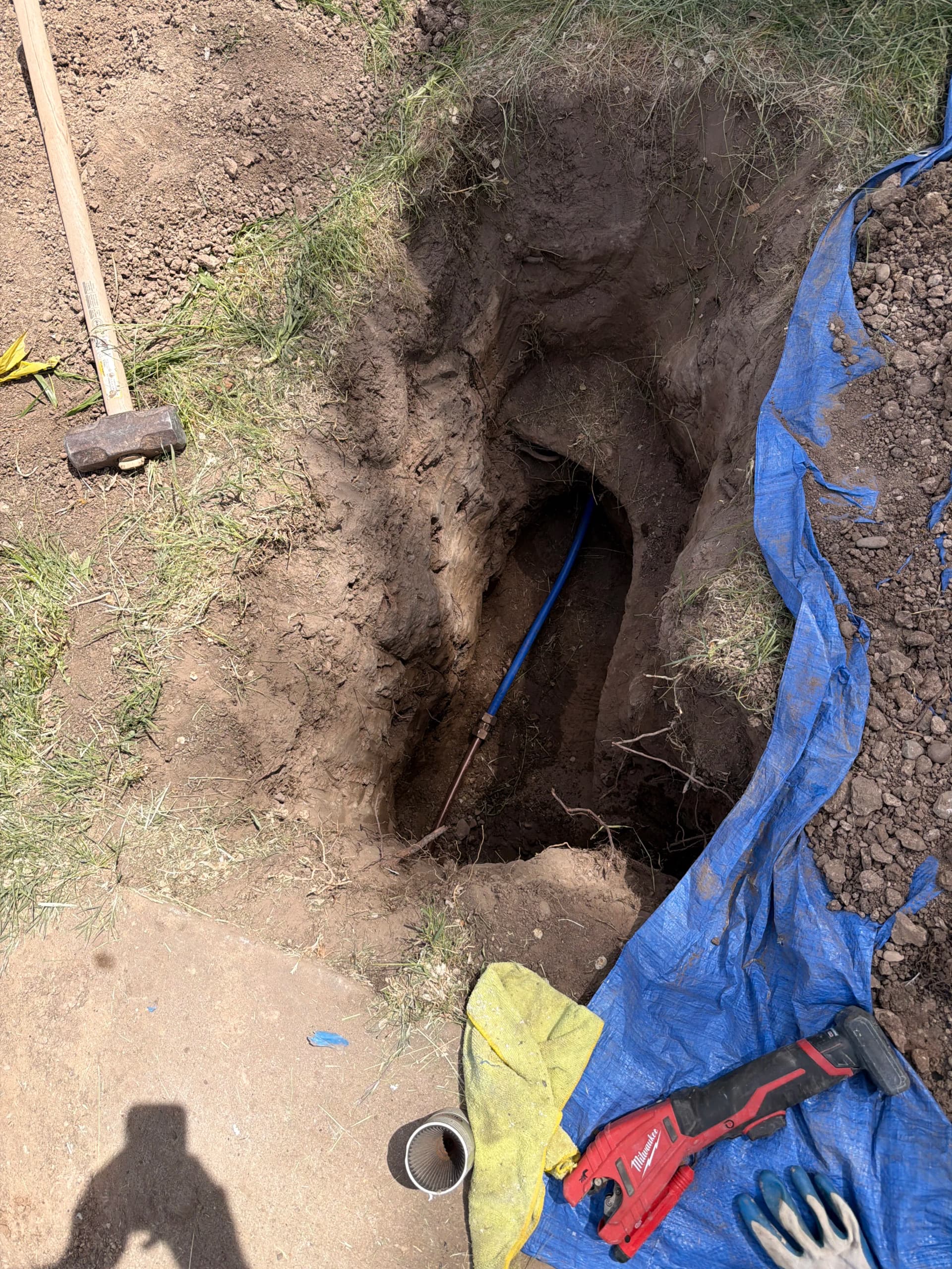 Water Main Replacement in Clinton with Copper and MDPE PEX