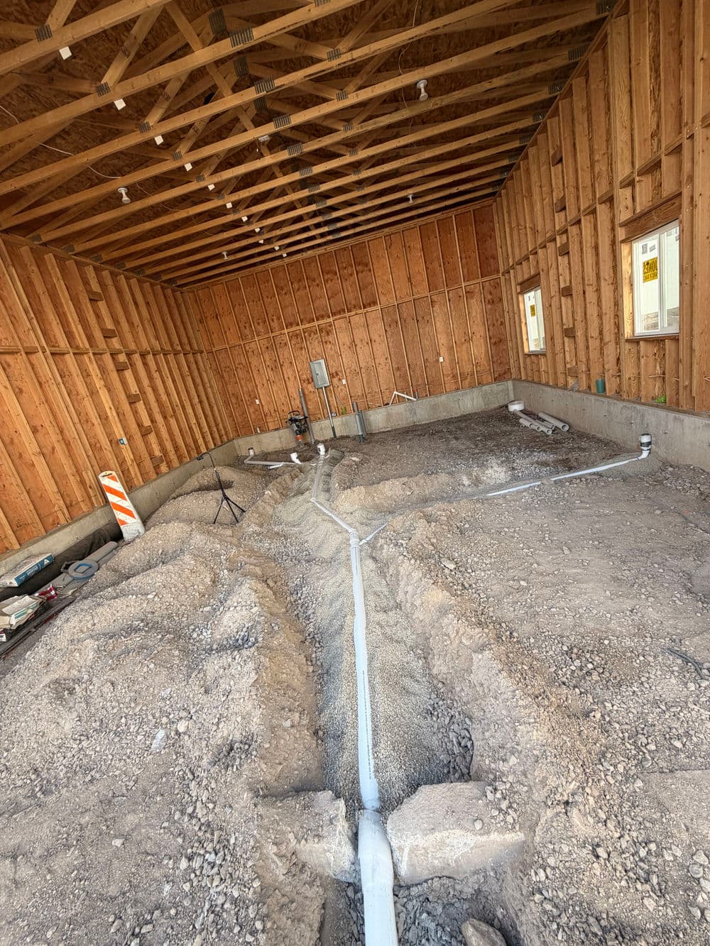 Garage Underground Plumbing Rough-In Done Right